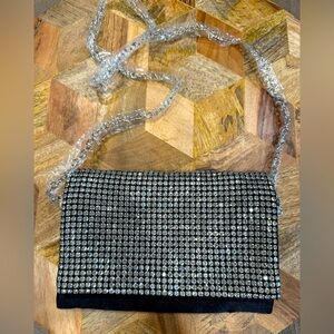 Amber Sceats rhinestone crossbody clutch